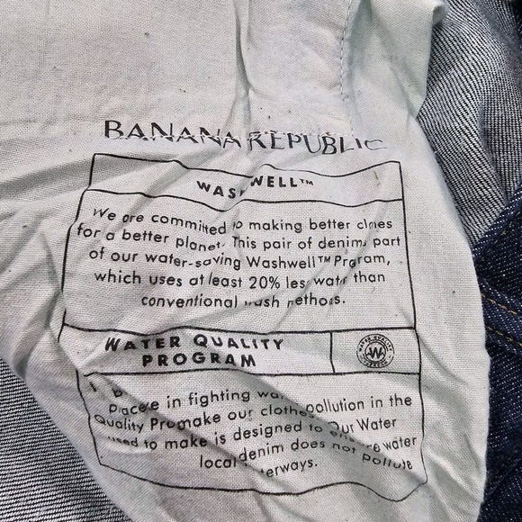 Banana Republic Blue Straight Fit Organic Cotton Stretch Jeans MENS SIZE 40X34 - Picture 11 of 13